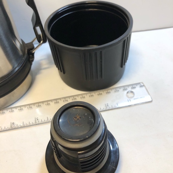 Vintage Stainless Steel Quart Size Thermos TherMax With Handle - Picture 7 of 15